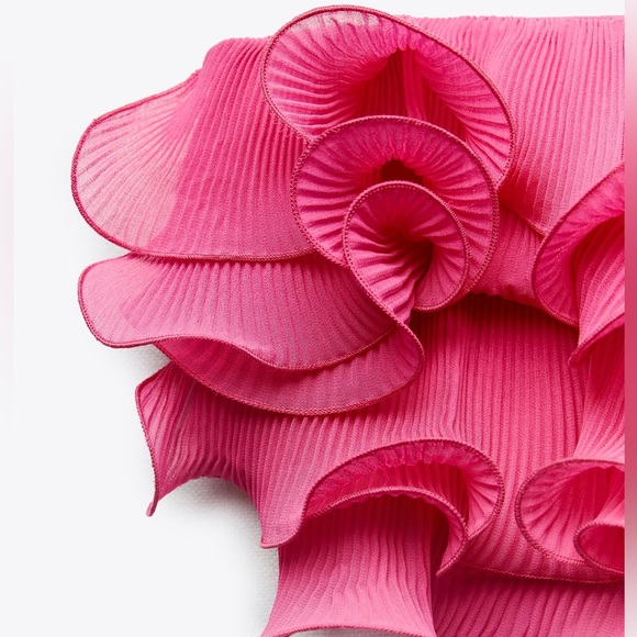 ZARA RUFFLED CROP TOP BLOGGERES FAVORITE - Picture 9 of 9